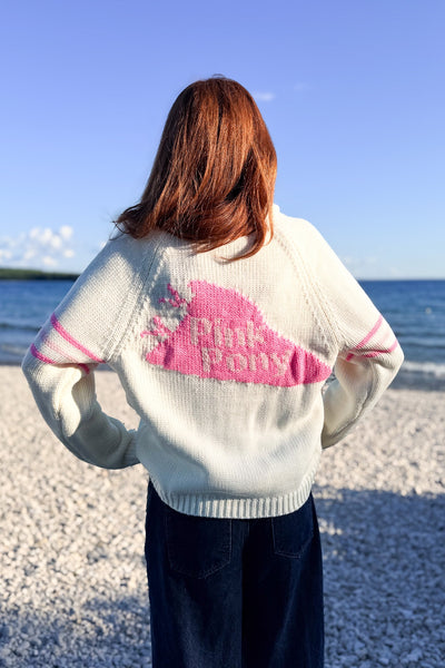 Pennant Flag Cardigan-Ivory