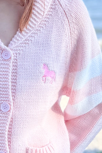 Pink Pony Club Heart Cardigan-Pink