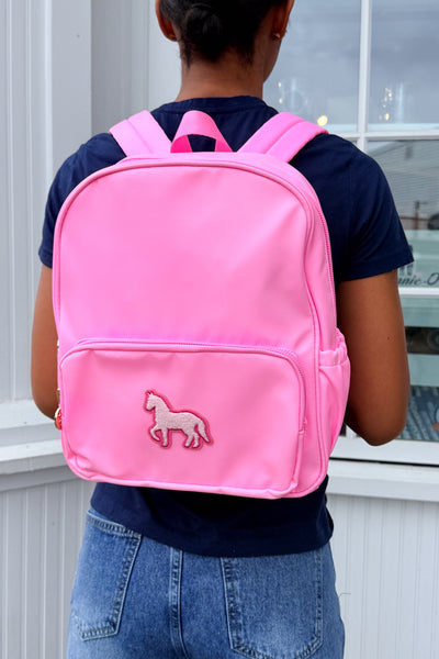 Pony Custom Charm Small Backpack with Patch