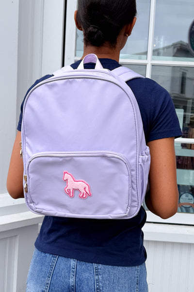 Pony Custom Charm Small Backpack with Patch