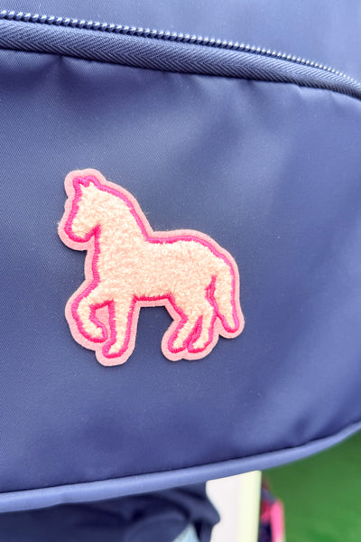 Pony Custom Charm Small Backpack with Patch