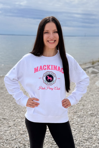 Yvette Yachts of Fun Crew Sweatshirt - White
