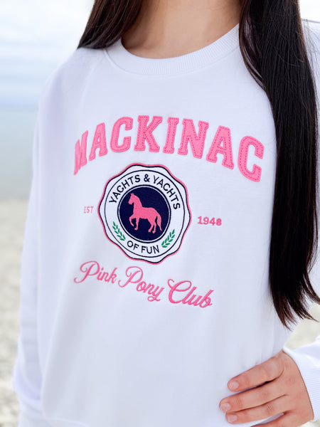 Yvette Yachts of Fun Crew Sweatshirt - White