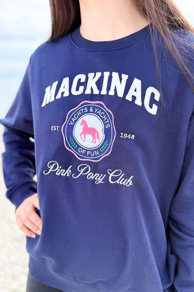Yvette Yachts of Fun Crew Sweatshirt - Navy