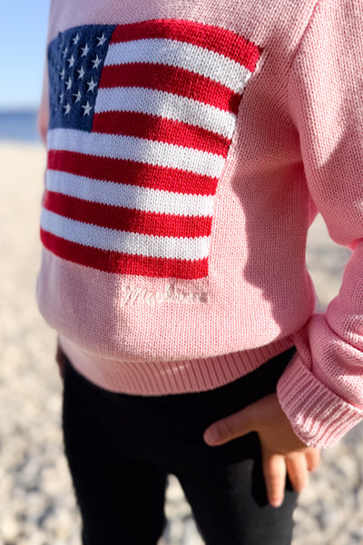 Youth Flag Sweater - Pink