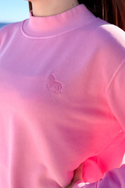 Surf Terry Mockneck-Cutty Pink