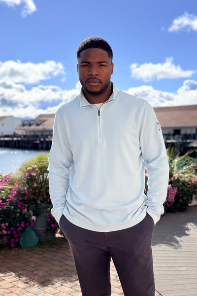 Mens Coastline 1/4 Zip-Rocks Blue