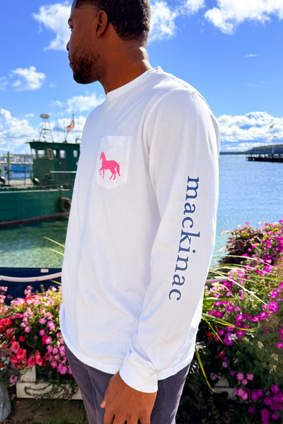 Long Sleeve Custom Harbor Scene