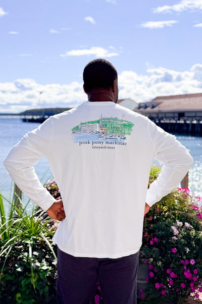 Long Sleeve Custom Harbor Scene