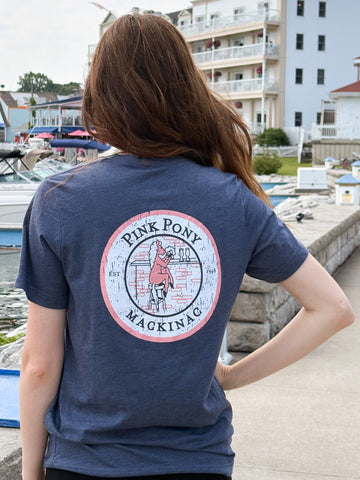 Mural Pony T-shirt Heather Navy