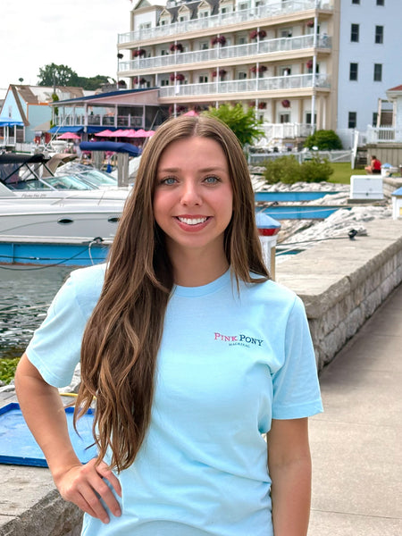 Sailboat Pony T-shirt Ice Blue