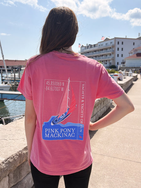 Yachts of Fun Sailboat T-Shirt-Crunchberry