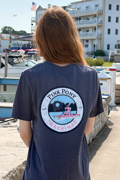 Kayak Pony T-shirt Heather Navy