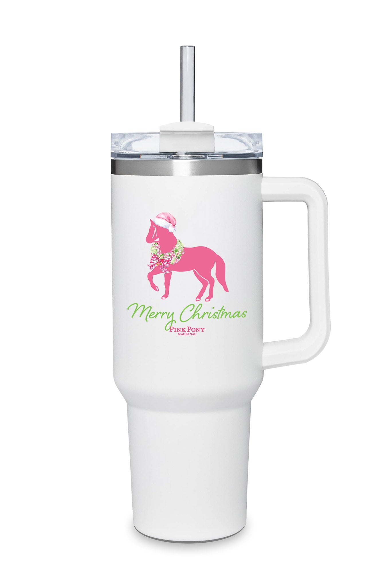 Holiday Pink Pony 30 oz Tumbler
