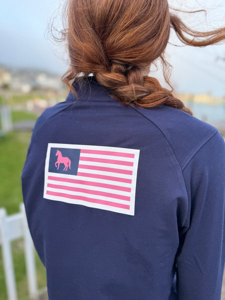 Staff Quarter Zips Navy