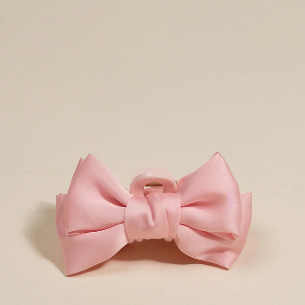 Mini Satin Bow Claw Clip