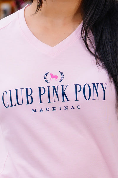 Ariya V-Neck Club Pink Pony