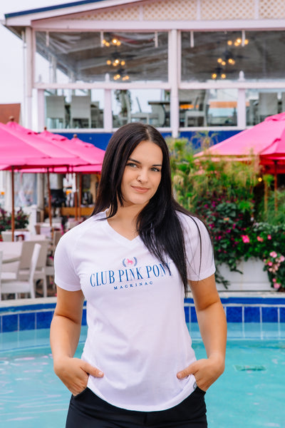 Ariya V-Neck Club Pink Pony