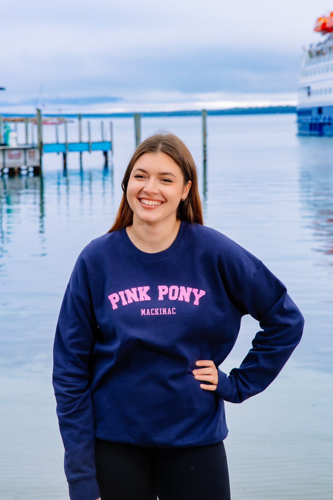 Glitter Pink Pony Sweatshirt
