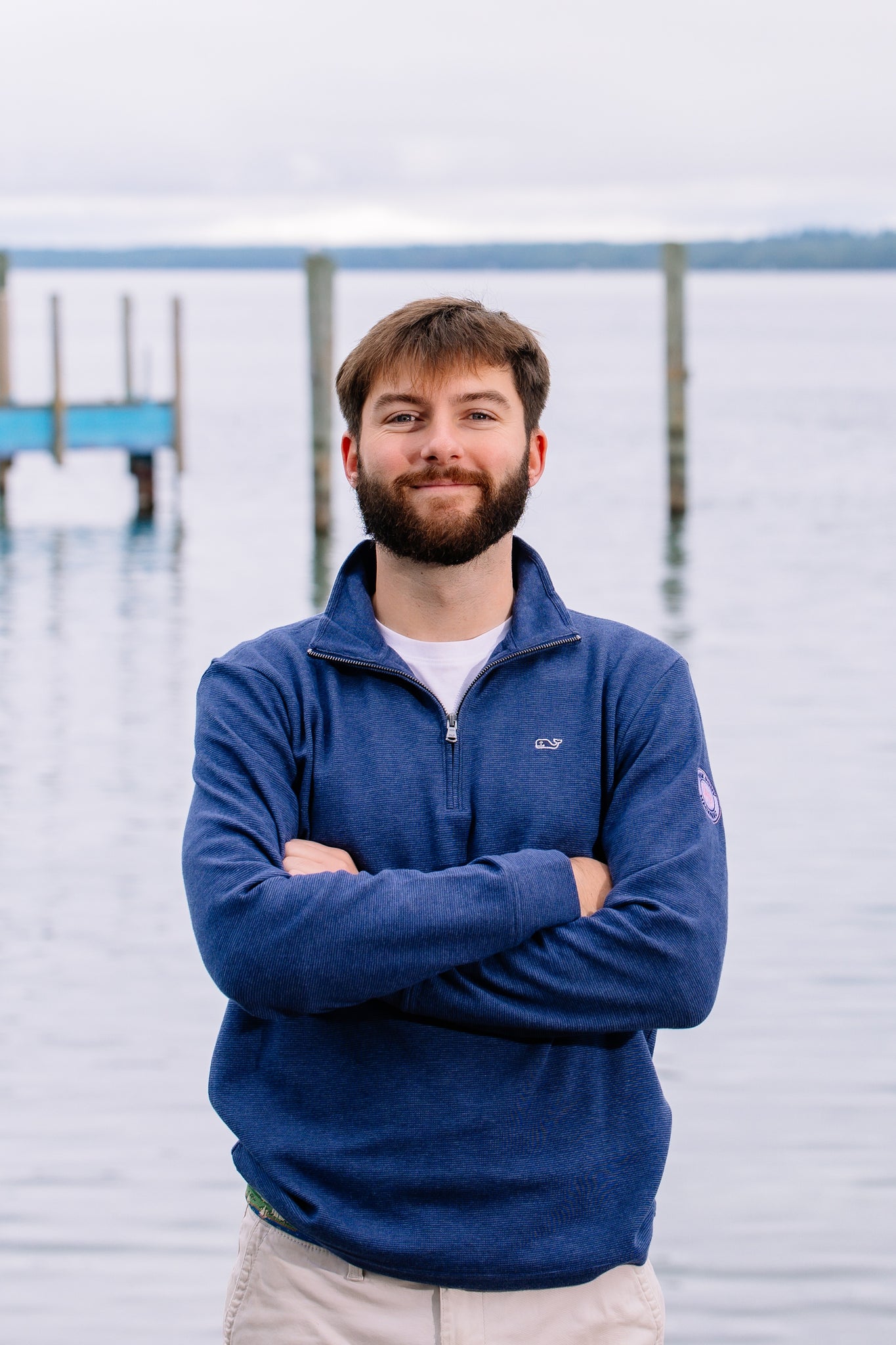 Saltwater Qtr Zip - Deep Bay