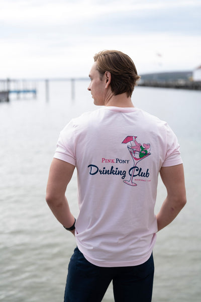 Drinking Club Martini T-shirt Light Pink