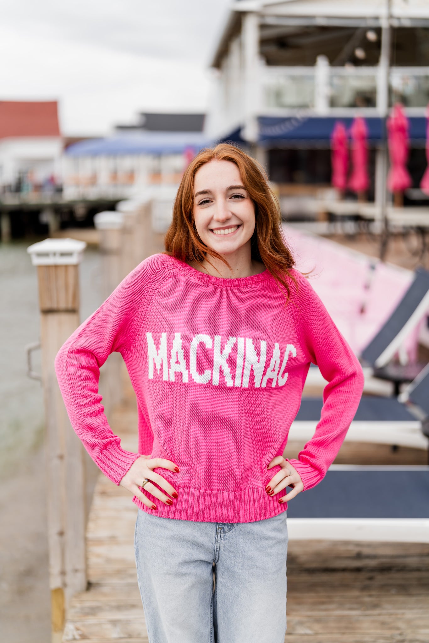 Campus Cotton MACKINAC Sweater Hot Pink