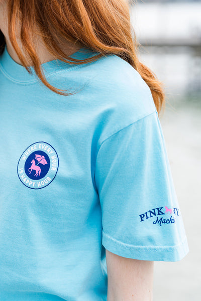 Rum Runner Cocktail T-shirt-Lagoon Blue